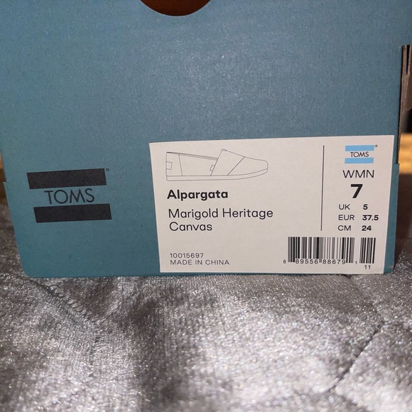 TOMS Alpargata Heritage Canvas in Marigold-SOLD - Picture 4 of 6